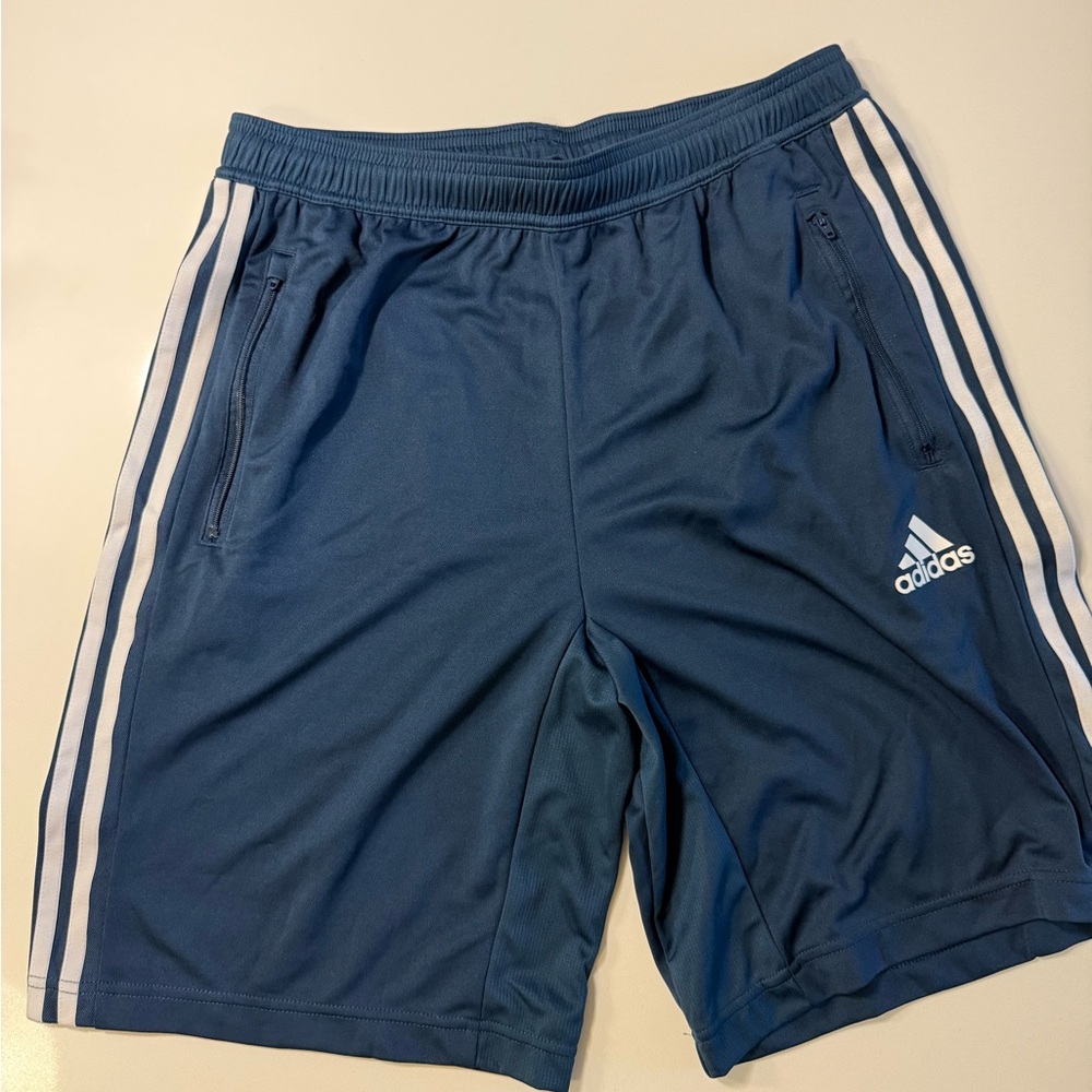 Adidas Men's Navy Blue Athletic Shorts
